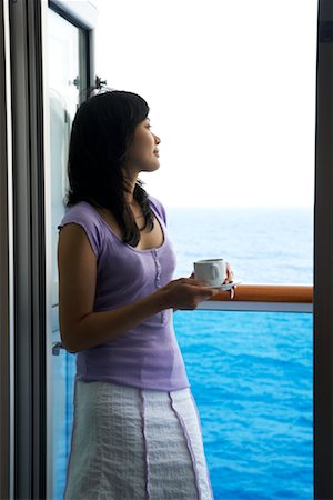 Woman on Cruise Ship Stock Photo - Rights-Managed, Code: 700-00983232