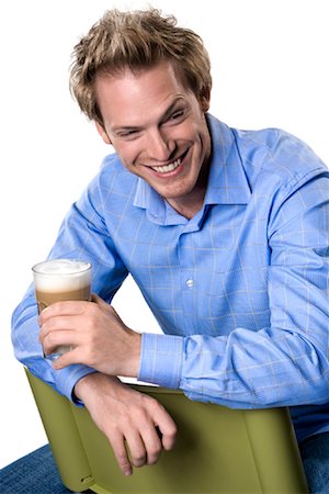 ruprecht stempell - Man Drinking Latte Fotografie stock - Rights-Managed, Codice: 700-01014454