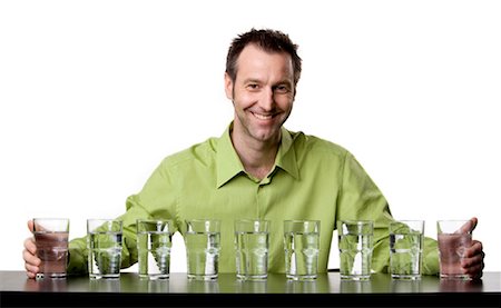 ruprecht stempell - Man With Glasses of Water Fotografie stock - Rights-Managed, Codice: 700-01014466