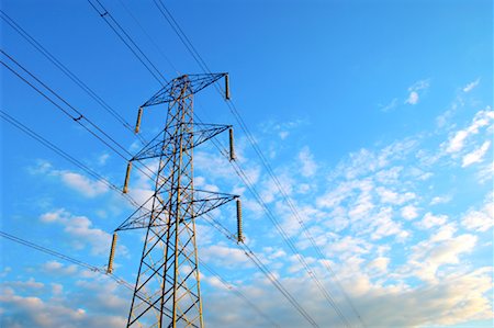 electric tower looking up - Power Lines Stock Photo - Rights-Managed, Code: 700-01029736