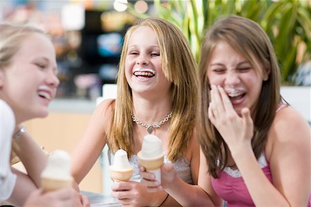 photo three ice creams - Friends Eating Ice Cream Stock Photo - Rights-Managed, Code: 700-01029919