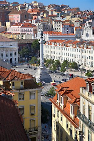 praca d. pedro iv - Praça Dom Pedro IV, Lisbonne, Portugal Photographie de stock - Rights-Managed, Code: 700-01029963