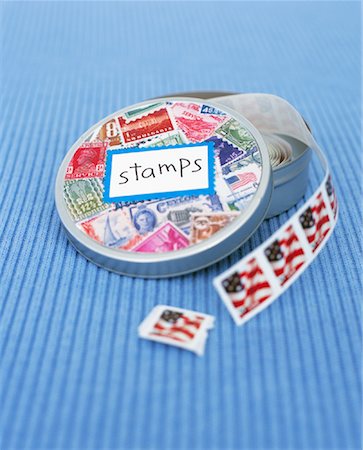 Container of Stamps Stock Photo - Rights-Managed, Code: 700-01037178