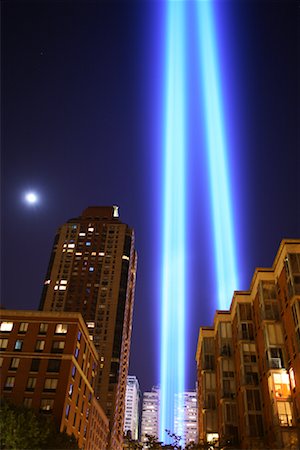 Light Memorial of Fifth Anniversary of 9/11 Foto de stock - Direito Controlado, Número: 700-01037217