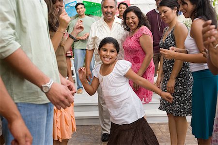 Girl Dancing at Family Gathering Stock Photo - Rights-Managed, Code: 700-01041284