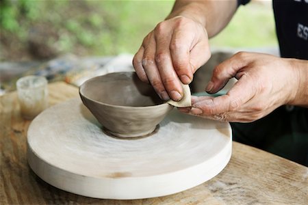 Man's Hands Making Bowl Stock Photo - Rights-Managed, Code: 700-01041360
