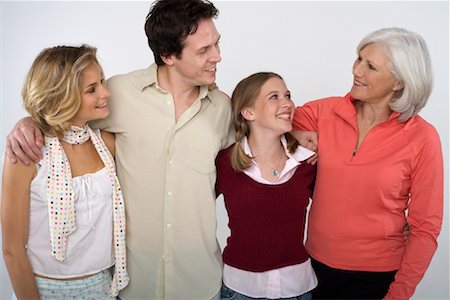 senior generation family group hug - Portrait of Family Stock Photo - Rights-Managed, Code: 700-01042436