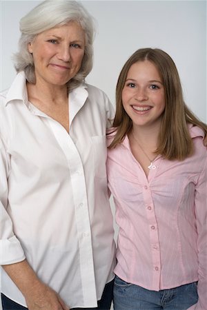 Portrait of Grandmother and Granddaughter Stock Photo - Rights-Managed, Code: 700-01042446