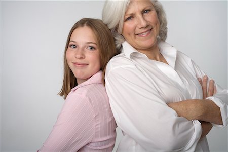 Portrait of Grandmother and Granddaughter Stock Photo - Rights-Managed, Code: 700-01042447