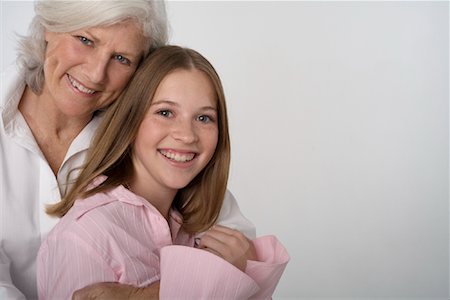 Portrait of Grandmother and Granddaughter Stock Photo - Rights-Managed, Code: 700-01042449