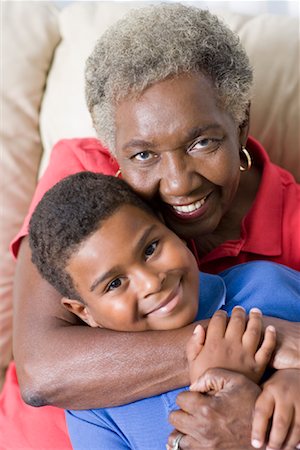 family grandparents black - Portrait of Grandmother and Grandson Stock Photo - Rights-Managed, Code: 700-01042568