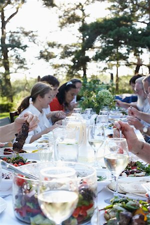 picture of family celebration meal in a dinner party - Family Gathering Stock Photo - Rights-Managed, Code: 700-01042595