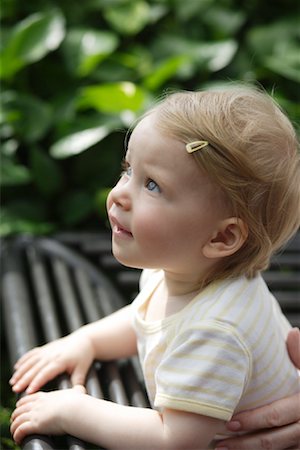 portrait of family on park bench - Portrait of Baby Stock Photo - Rights-Managed, Code: 700-01042605
