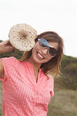 simsearch:700-00954536,k - Portrait of Woman Holding Mushroom Stock Photo - Rights-Managed, Code: 700-01042805