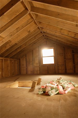 Stash of Money in Attic Foto de stock - Con derechos protegidos, Código: 700-01042926