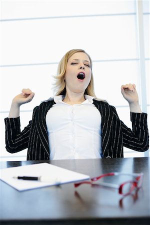 Businesswoman at Desk Stock Photo - Rights-Managed, Code: 700-01042951