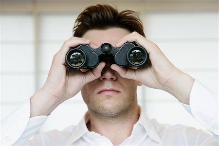 Businessman Using Binoculars Stock Photo - Rights-Managed, Code: 700-01042994