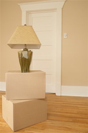 Boxes in Empty Room Stock Photo - Rights-Managed, Code: 700-01043085