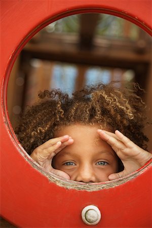 Girl Peeking Stock Photo - Rights-Managed, Code: 700-01072174