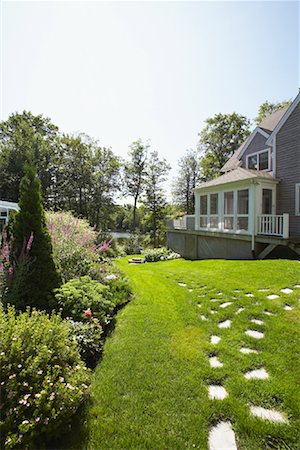 stone slab - Exterior of Country Home Stock Photo - Rights-Managed, Code: 700-01072372