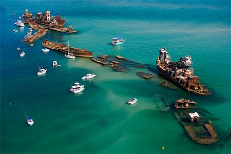 Aerial View, Moreton Island, Queensland, Australia Stock Photo - Rights-Managed, Code: 700-01072477