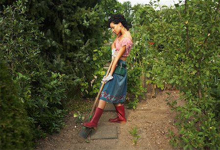 Woman Gardening Stock Photo - Rights-Managed, Code: 700-01073645