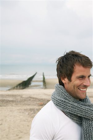 Portrait of Man on Beach Stock Photo - Rights-Managed, Code: 700-01082844