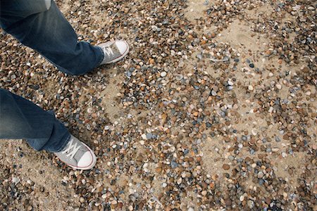 simsearch:700-00823632,k - Man's Feet on Gravel Beach Stock Photo - Rights-Managed, Code: 700-01082847