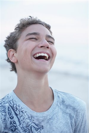 Portrait of Teenaged Boy Outdoors Stock Photo - Rights-Managed, Code: 700-01083620