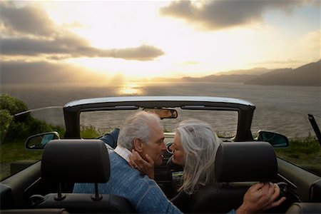 side view old woman close up - Couple in Convertible Stock Photo - Rights-Managed, Code: 700-01099679