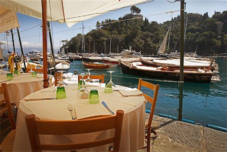 Outdoor Cafe, Portofino, Italy Stock Photo - Rights-Managed, Code: 700-01109779