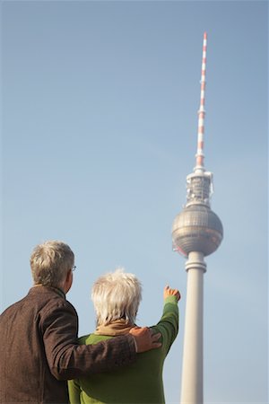 Tourists Looking at the Fernsehturm, Berlin, Germany Stock Photo - Rights-Managed, Code: 700-01100184