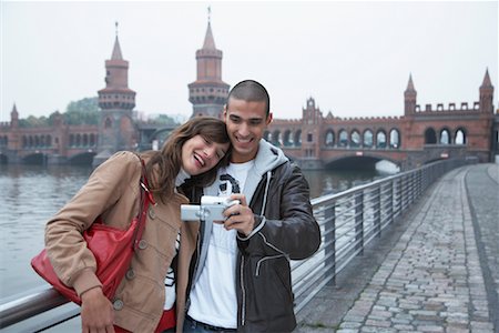 Couple Taking Self Portrait, Berlin, Germany Stock Photo - Rights-Managed, Code: 700-01100358