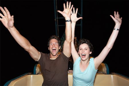 Couple at Amusement Park, Toronto Ontario, Canada Stock Photo - Rights-Managed, Code: 700-01110128