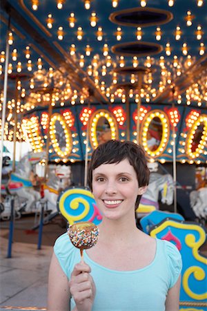 Woman at Amusement Park, Toronto, Ontario, Canada Stock Photo - Rights-Managed, Code: 700-01110122