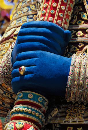 Hände der Statue, Wat Phra Kaeo, Bangkok, Thailand Stockbilder - Lizenzpflichtiges, Bildnummer: 700-01111545