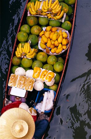 seller produce shop - Floating Market, Bangkok, Thailand Stock Photo - Rights-Managed, Code: 700-01111591