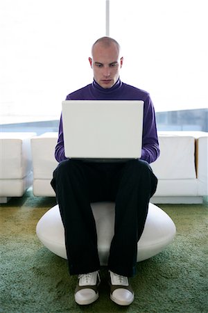 Portrait of Man With Laptop Computer Stock Photo - Rights-Managed, Code: 700-01164558