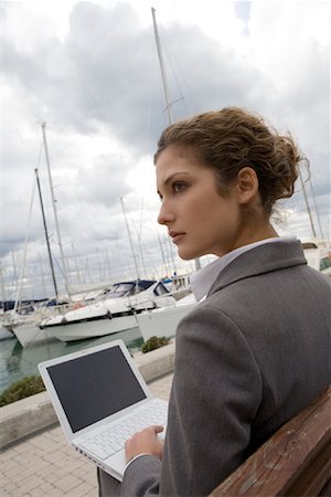 Businesswoman Using Laptop Computer Stock Photo - Rights-Managed, Code: 700-01164594