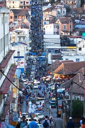 Street Scene in Antananarivo, Madagascar Foto de stock - Con derechos protegidos, Código: 700-01164898