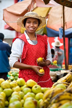 simsearch:700-01879997,k - Portrait of Woman Selling Fruit at Market, Behenjy, Madagascar Stock Photo - Rights-Managed, Code: 700-01164899