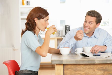 Couple Having Breakfast Stock Photo - Rights-Managed, Code: 700-01165148