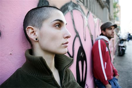 people hair punk - Portrait of People Outdoors Stock Photo - Rights-Managed, Code: 700-01172917