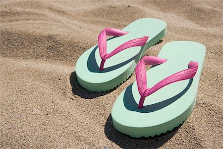 flip flops close - Flip Flops on Sand Stock Photo - Rights-Managed, Code: 700-01173319