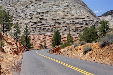 Road, Zion National Park, Utah, USA Stock Photo - Rights-Managed, Code: 700-01184354