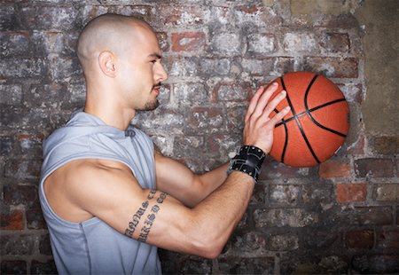 Man Holding Basketball Foto de stock - Con derechos protegidos, Código: 700-01184866