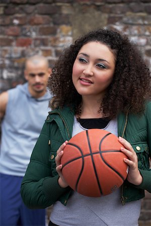 Woman Holding Basketball Stock Photo - Rights-Managed, Code: 700-01184871