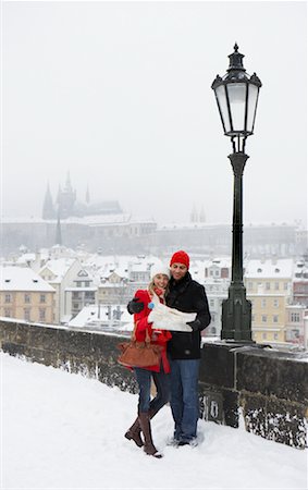 prague bridge - Couple Looking at Map Stock Photo - Rights-Managed, Code: 700-01185256