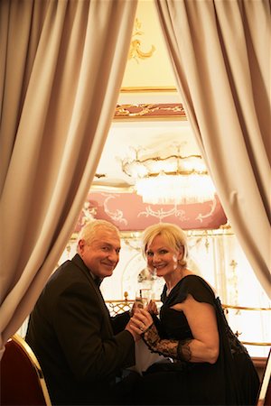 senior couple wealthy - Couple at the Boccaccio Ballroom, Grand Hotel Bohemia, Prague, Czech Republic Stock Photo - Rights-Managed, Code: 700-01185415