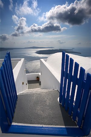 simsearch:400-08371615,k - Gate, Santorini, Greece Fotografie stock - Rights-Managed, Codice: 700-01185451